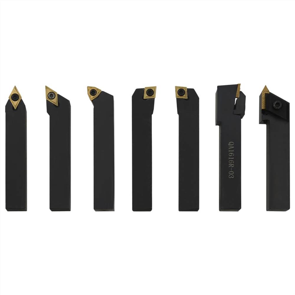 12 Pieces Indexable Turning Tool Set 16x16 mm 115 mm