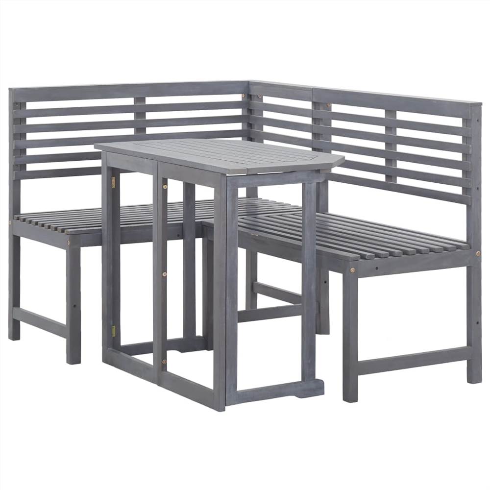

2 Piece Balcony Corner Lounge Set Solid Acacia Wood