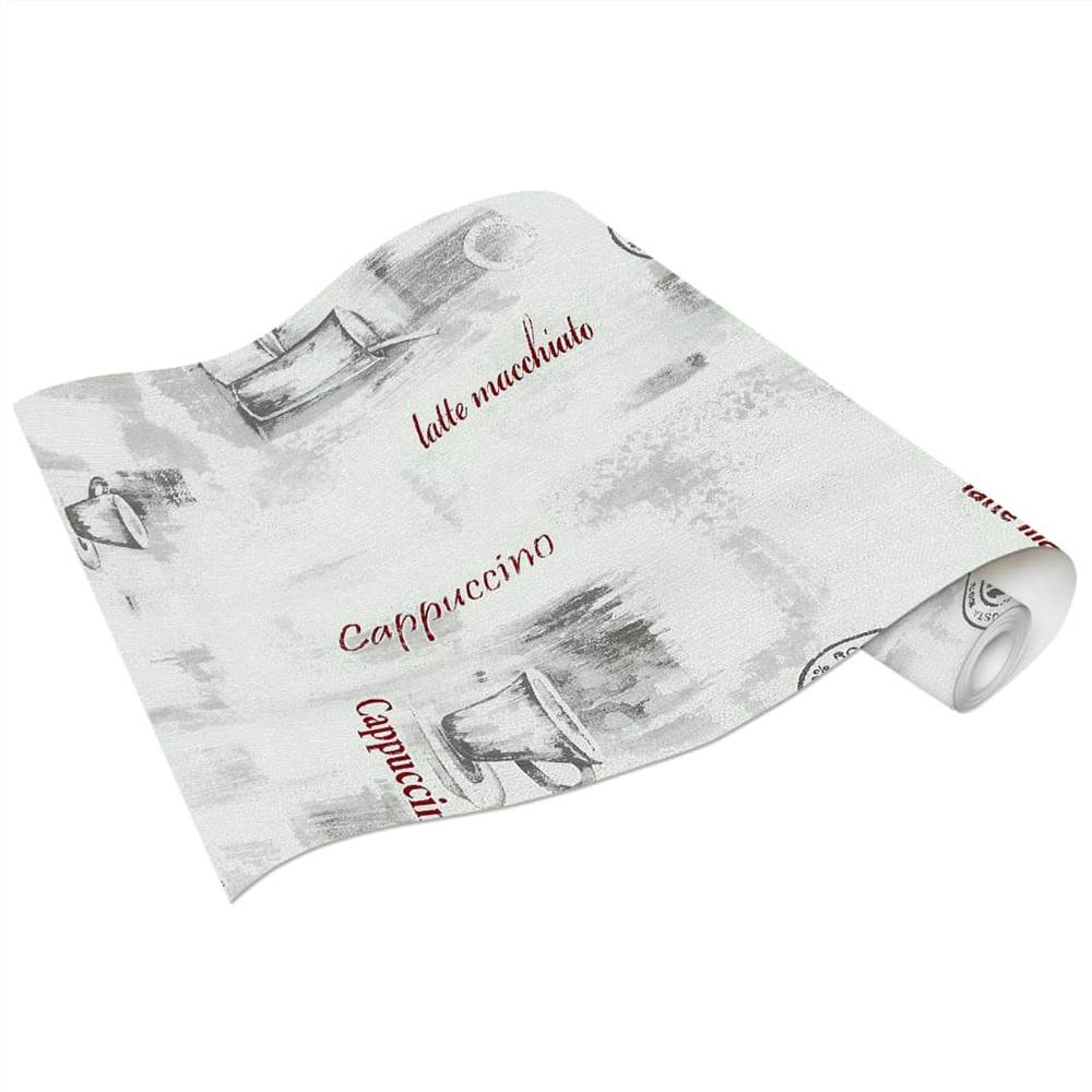 2 pcs Non-woven Wallpaper Rolls White 0.53x10 m Coffee