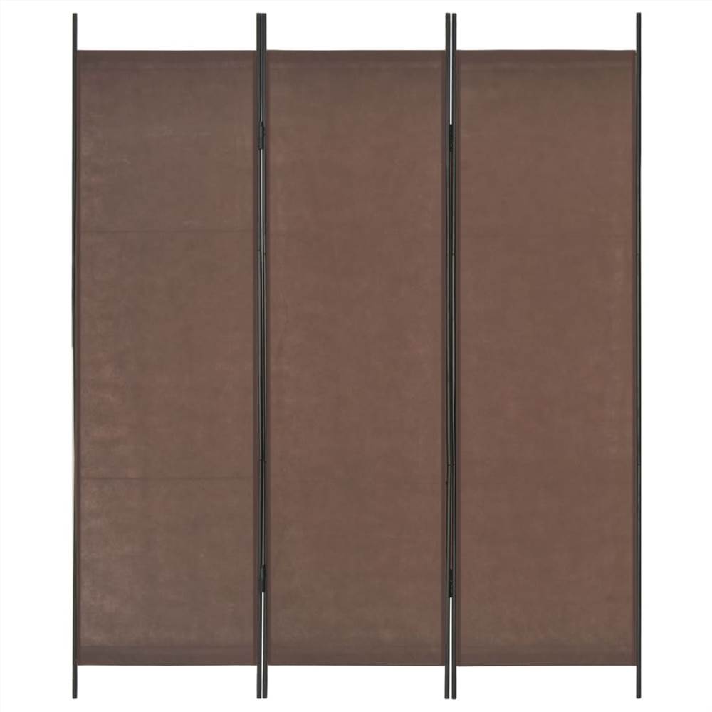 

3-Panel Room Divider Brown 150x180 cm