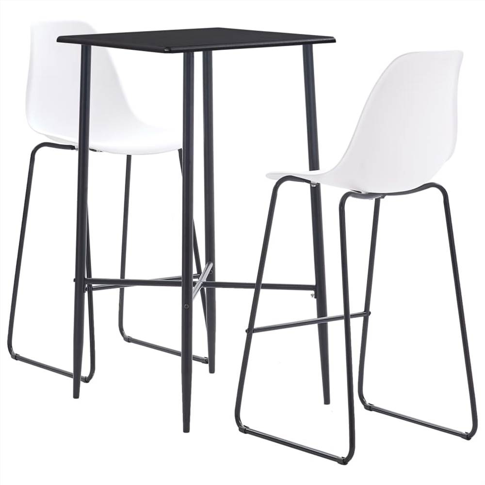 

3 Piece Bar Set Plastic White