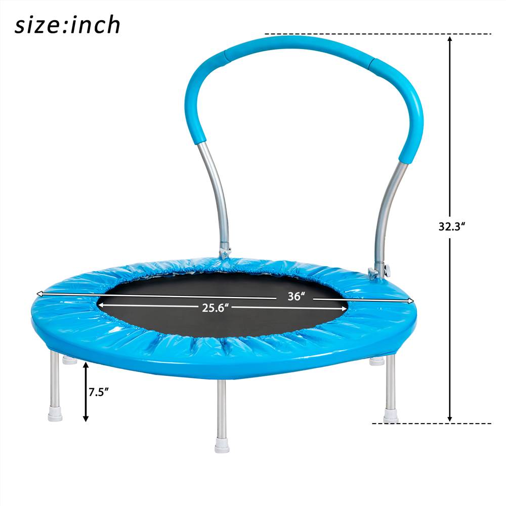36 INCH TRAMPOLINE WITH HANDLE(BL)
