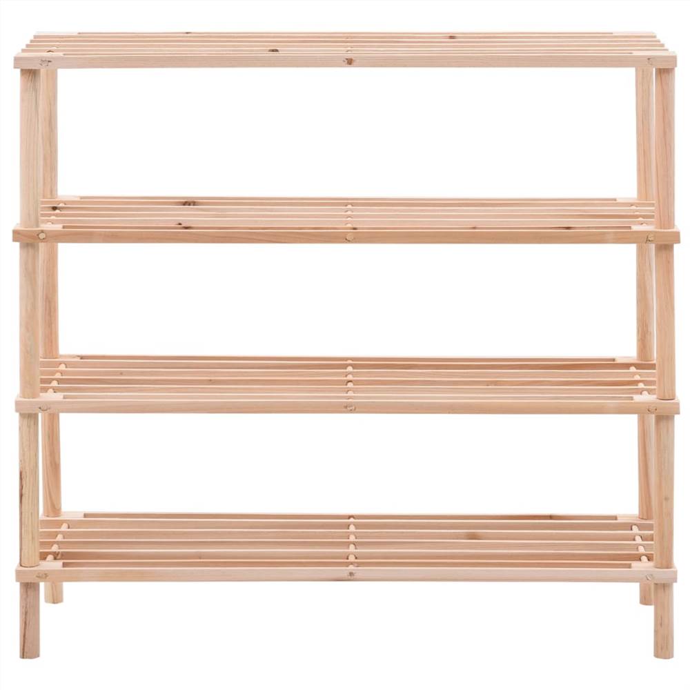 4-Tier Shoe Rack Solid Fir Wood 13 4-Tier Shoe Rack Solid Fir Wood