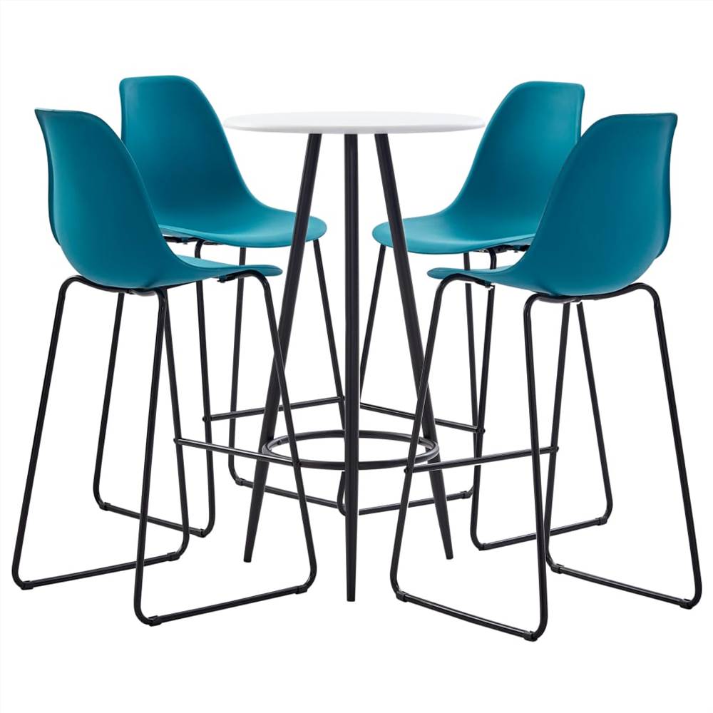 

5 Piece Bar Set Plastic Turquoise