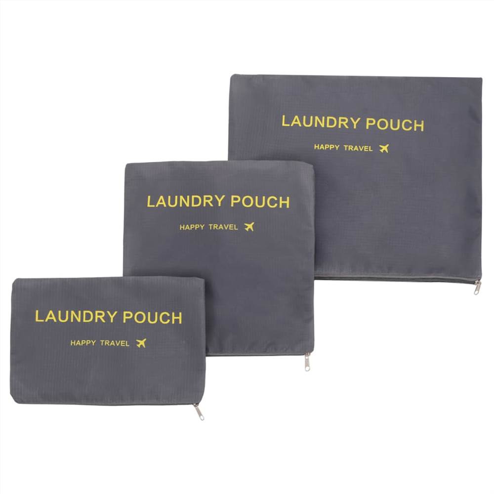 6 Piece Travel Packing Cube Set Grey