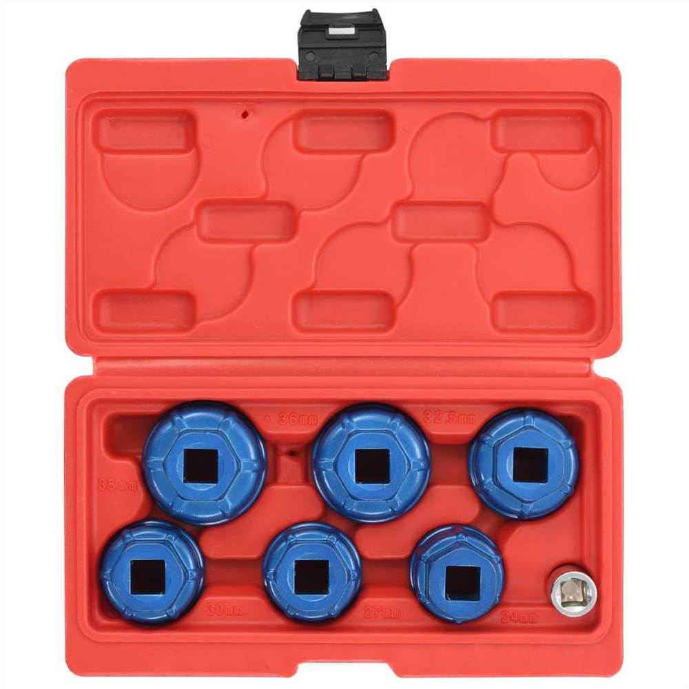 7 Piece Oil Filter Cap Set 3/8"