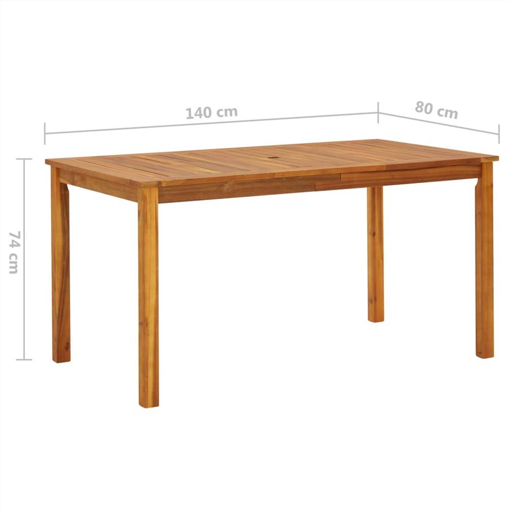 7 Piece Outdoor Dining Set Solid Acacia Wood