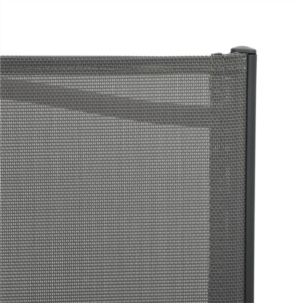 9 Piece Outdoor Dining Set Steel Dark Grey