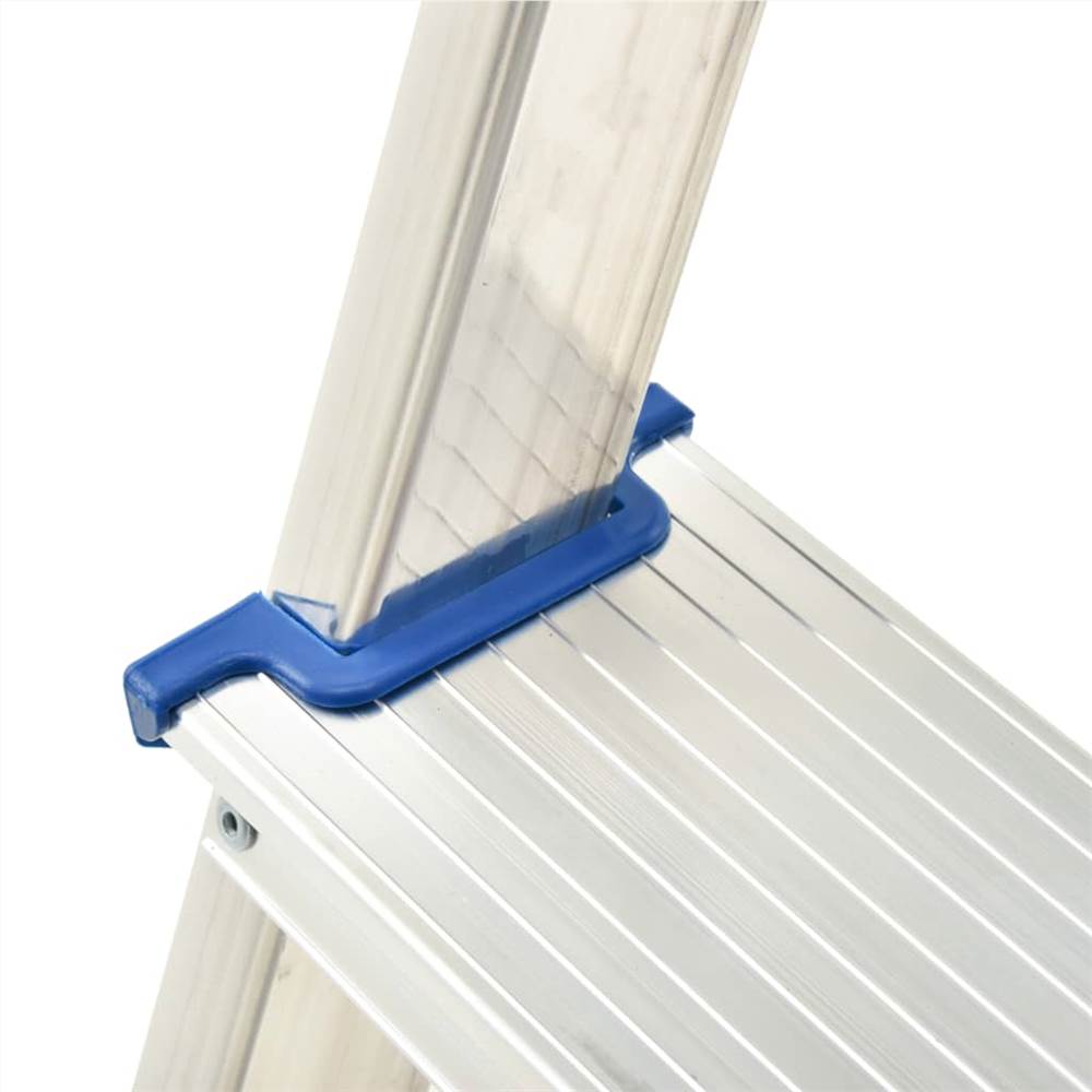 Aluminium Double-Sided Step Ladder 6 Steps 136 cm