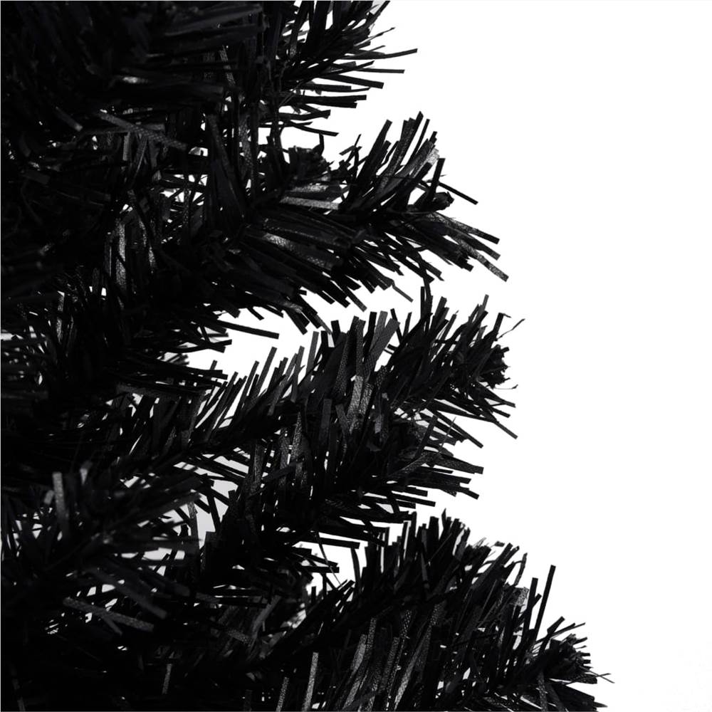 Artificial Christmas Tree with Stand Black 150 cm PVC