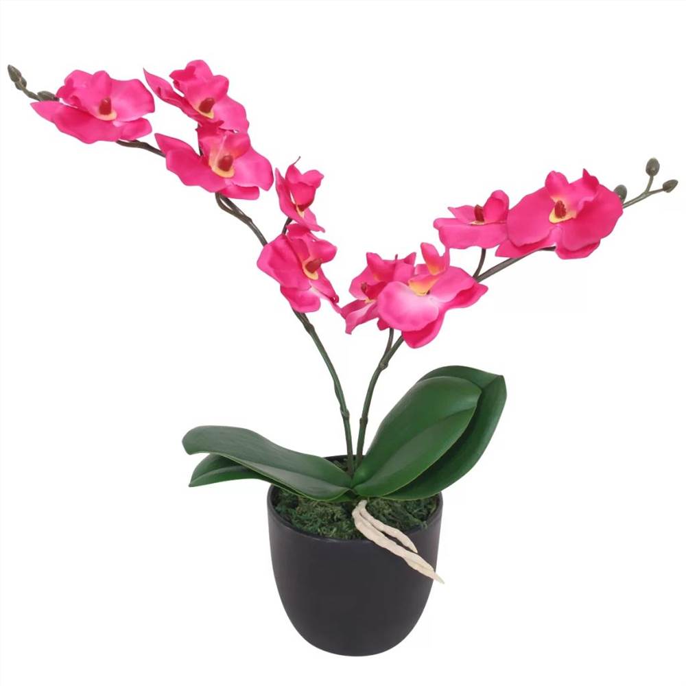 Orchidee Kunstplant met Pot 30 cm Rood