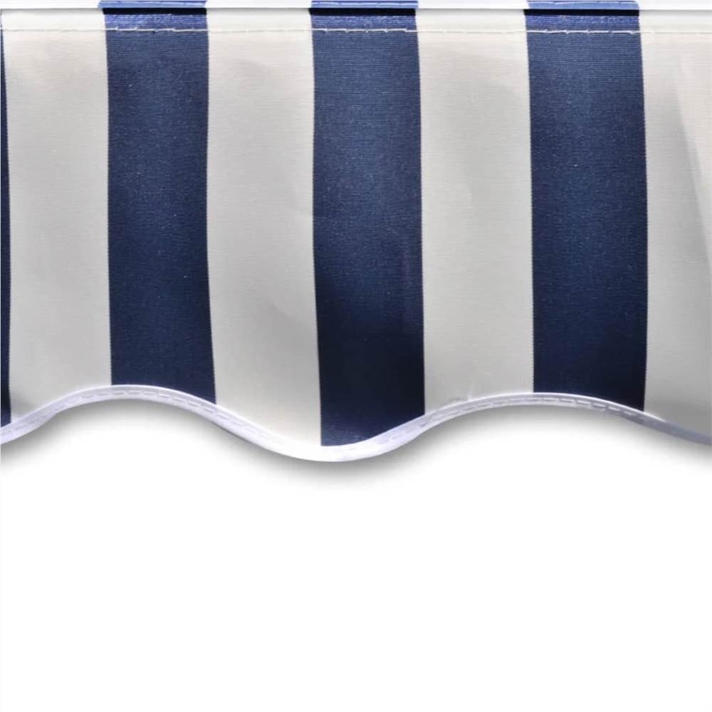 Awning Top Sunshade Canvas Blue & White 4x3m (Frame Not Included)