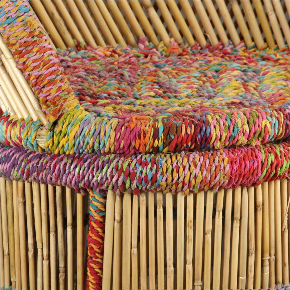 Bamboo Chair With Chindi Details 7 Bamboo Chair with Chindi Details