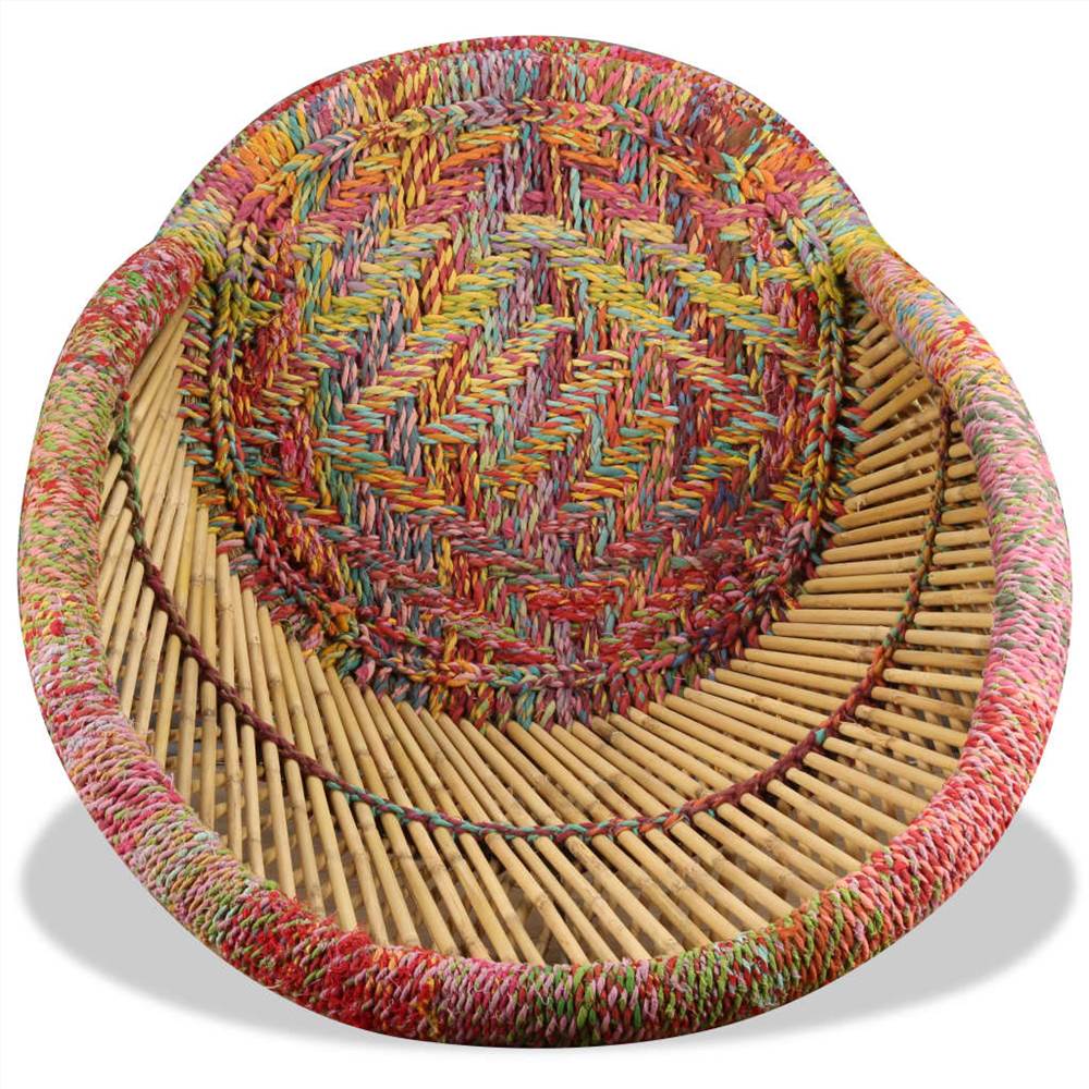 Bamboo Chair With Chindi Details 12 Bamboo Chair with Chindi Details