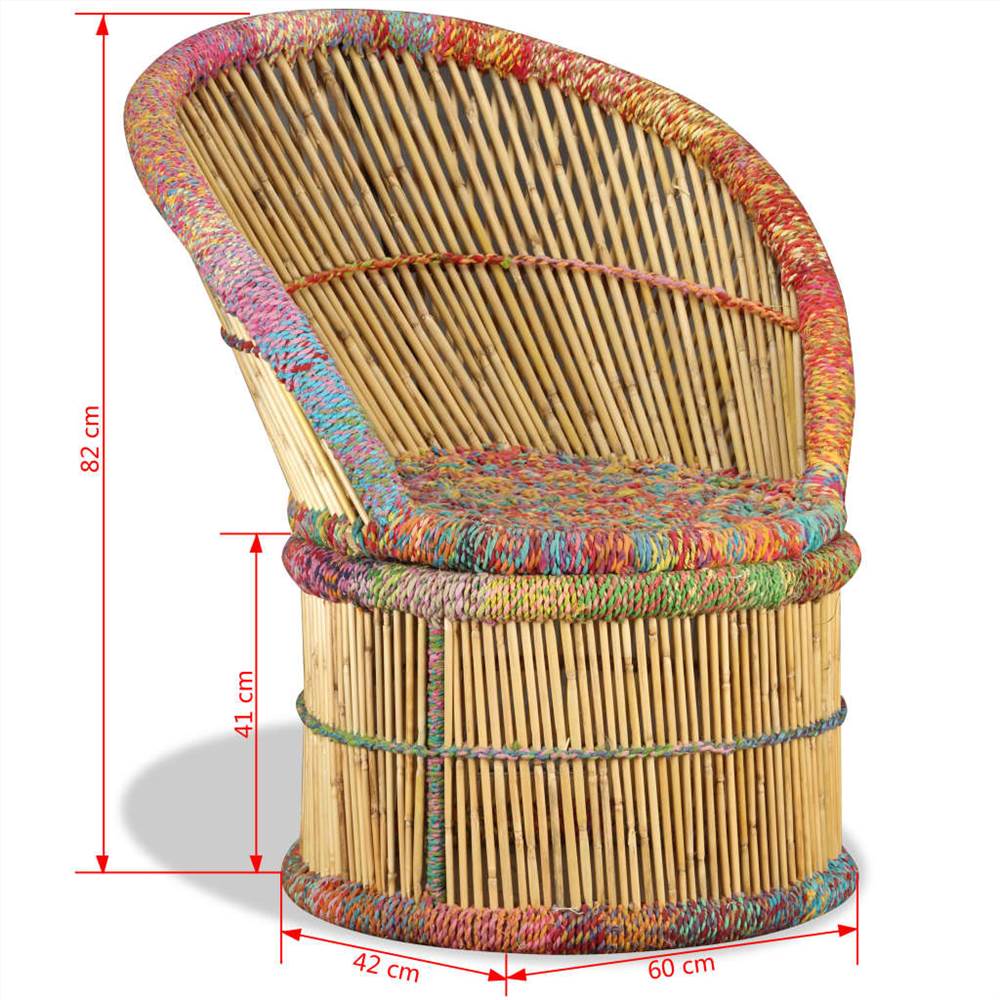 Bamboo Chair with Chindi Details