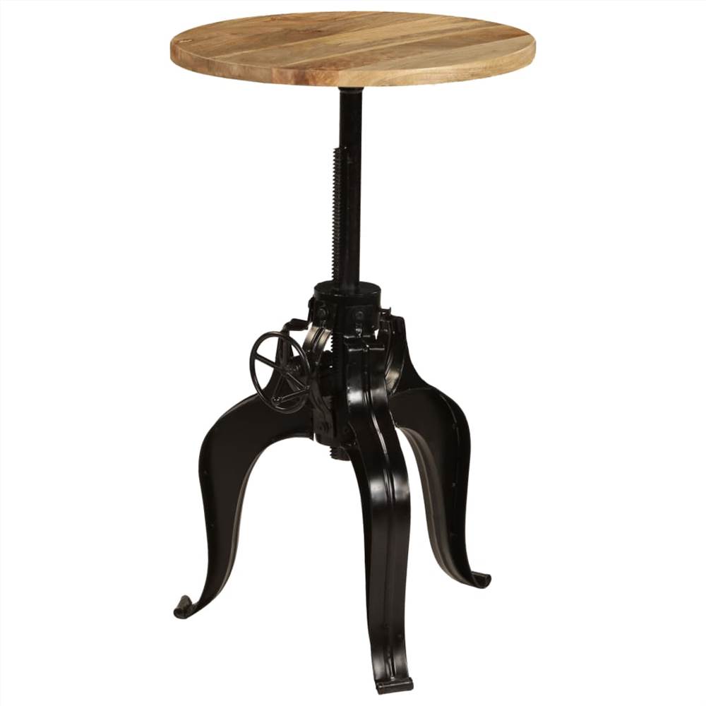 Bar Table Solid Mango Wood 60x(76-110) cm