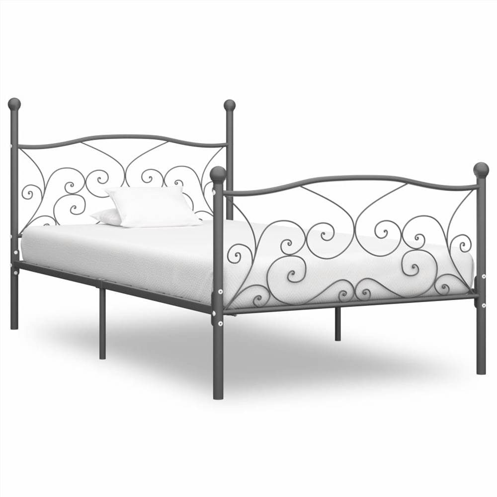 

Bed Frame Grey Metal 90x200 cm