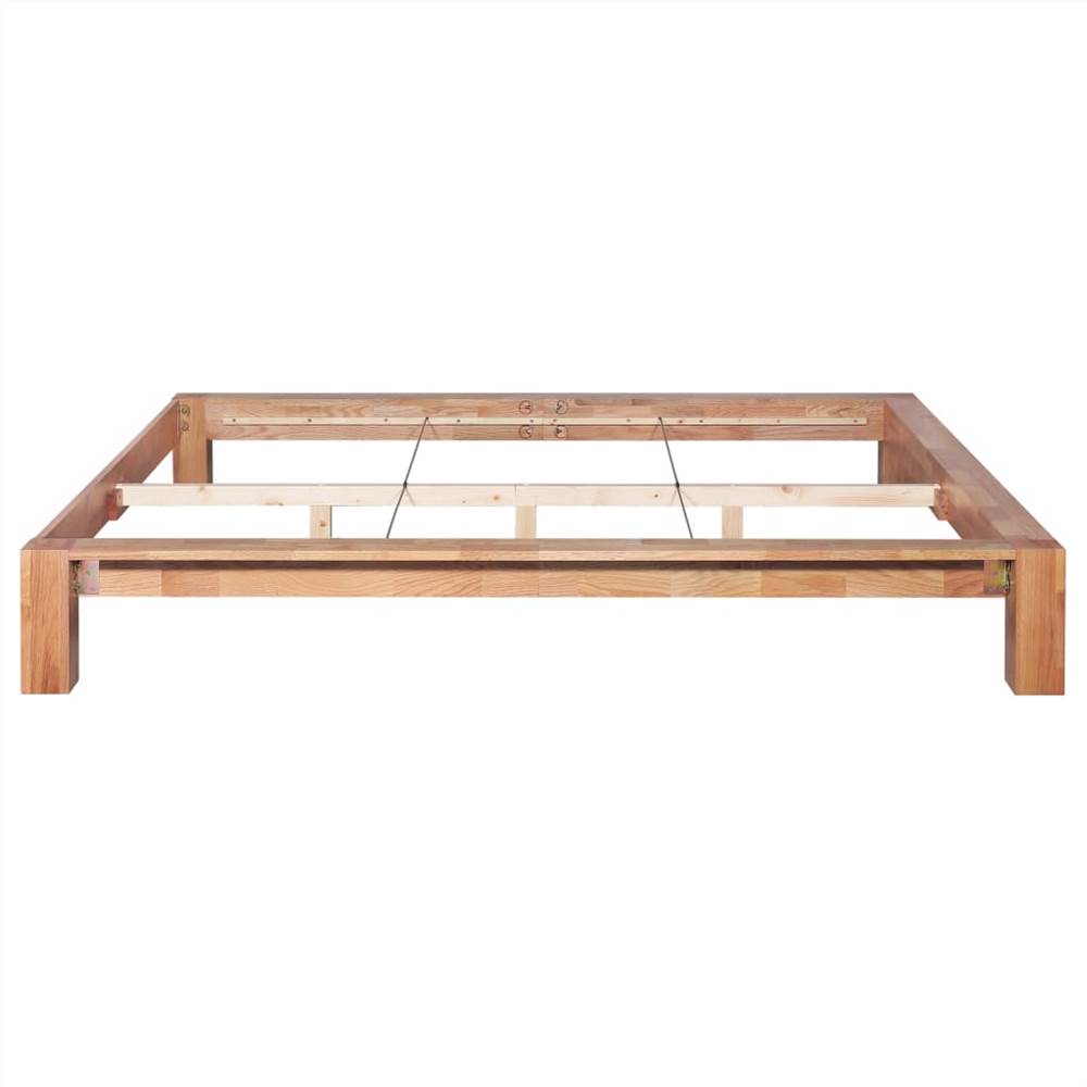 Bed Frame Solid Oak Wood 160x200 Cm