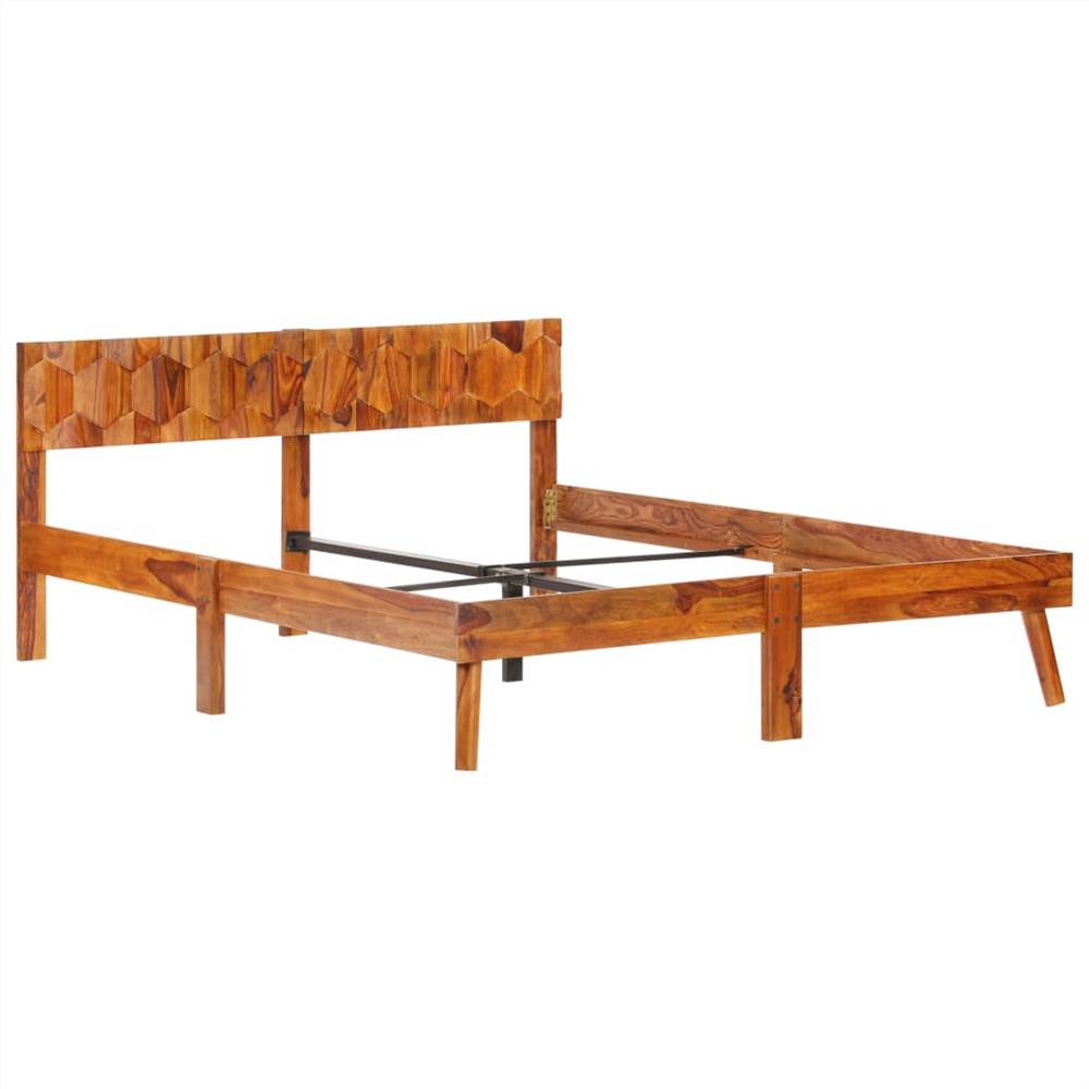 Bed Frame Solid Sheesham Wood 140x200 cm