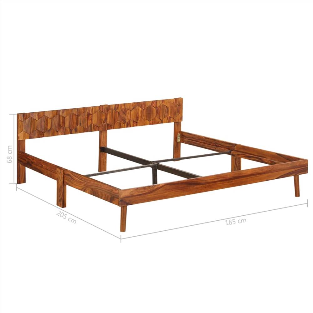 Bed Frame Solid Sheesham Wood 180x200 cm