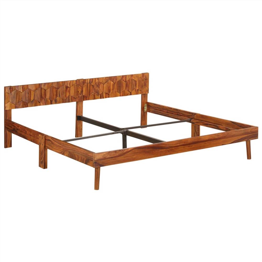 Bed Frame Solid Sheesham Wood 180x200 cm