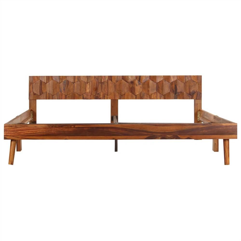 Bed Frame Solid Sheesham Wood 180x200 cm