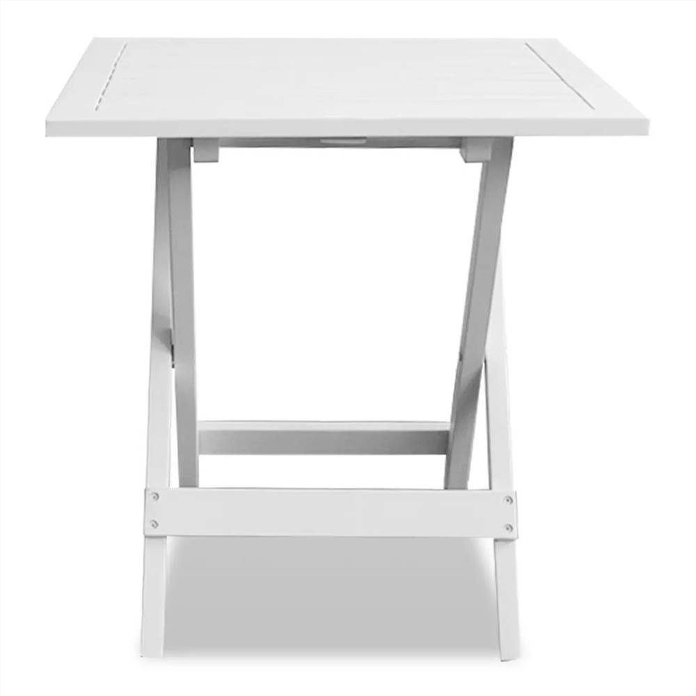 Bistro Table White 46x46x47 cm Solid Acacia Wood