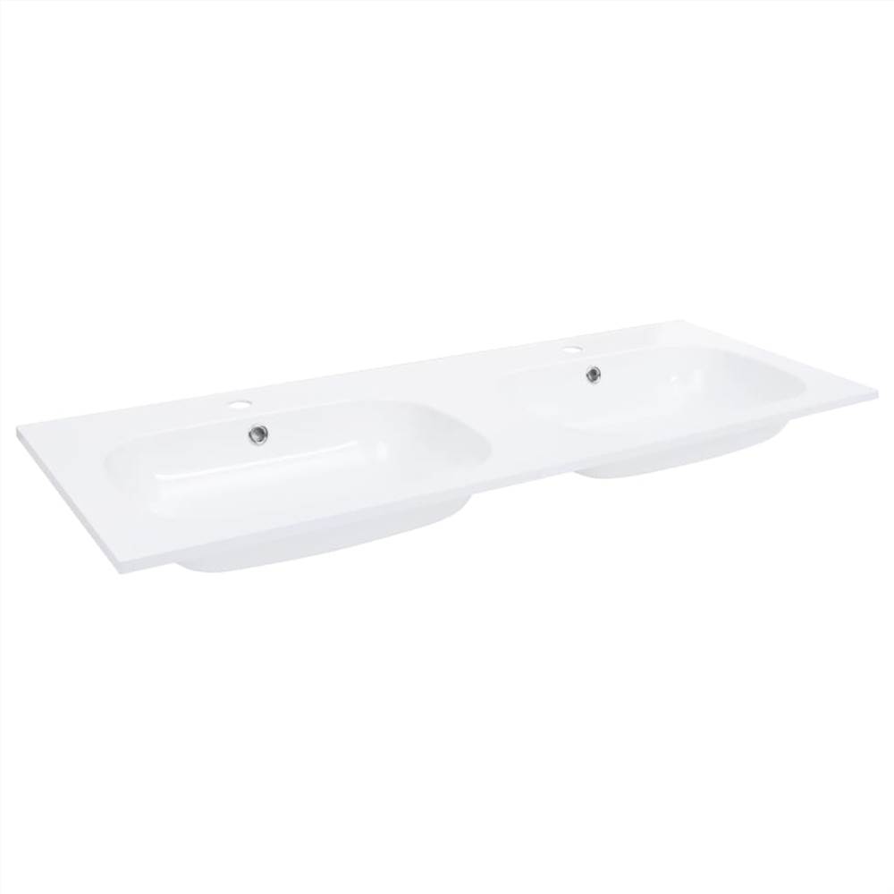 Built-in Double Wash Basin 1205x460x145 mm SMC White