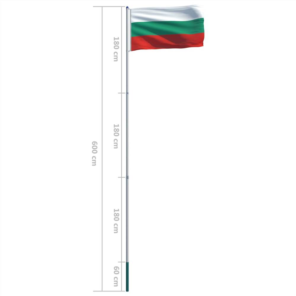 Bulgaria Flag and Pole Aluminium 6 m