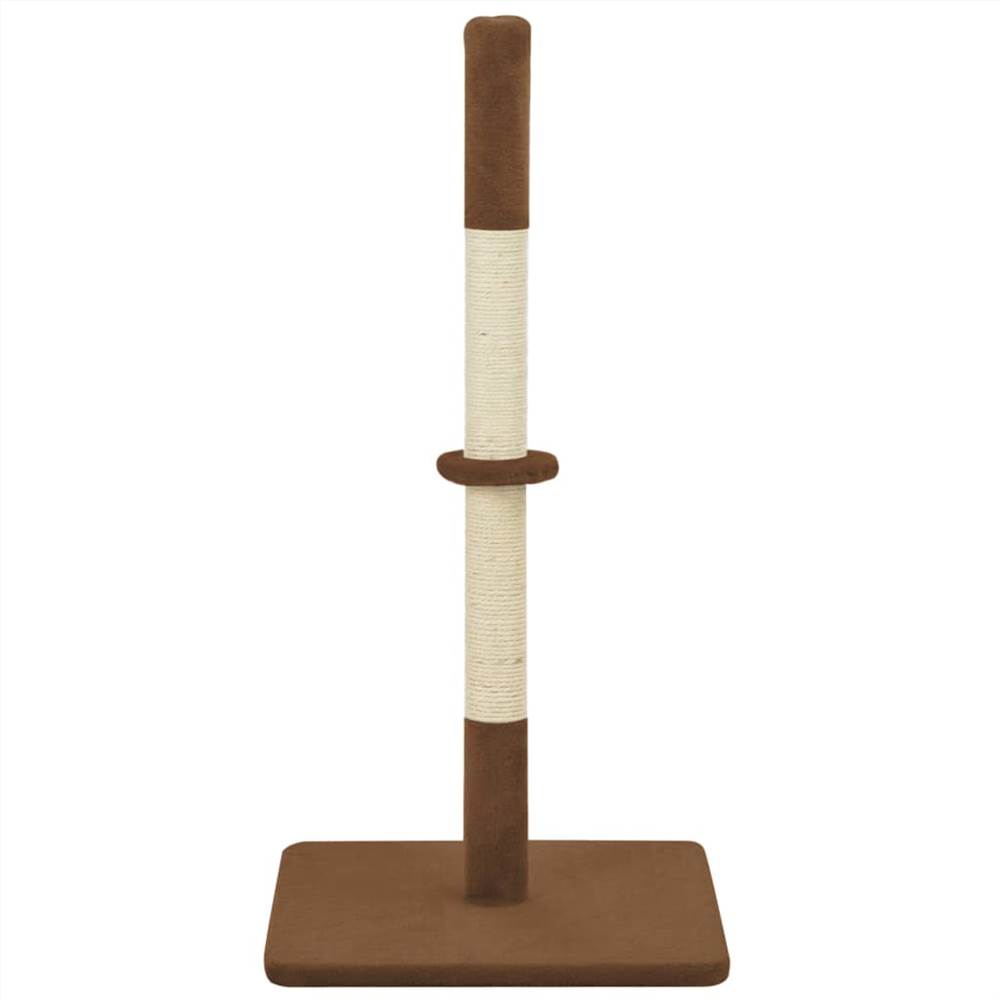 Cat Scratching Post Brown 40x40x80 cm Sisal