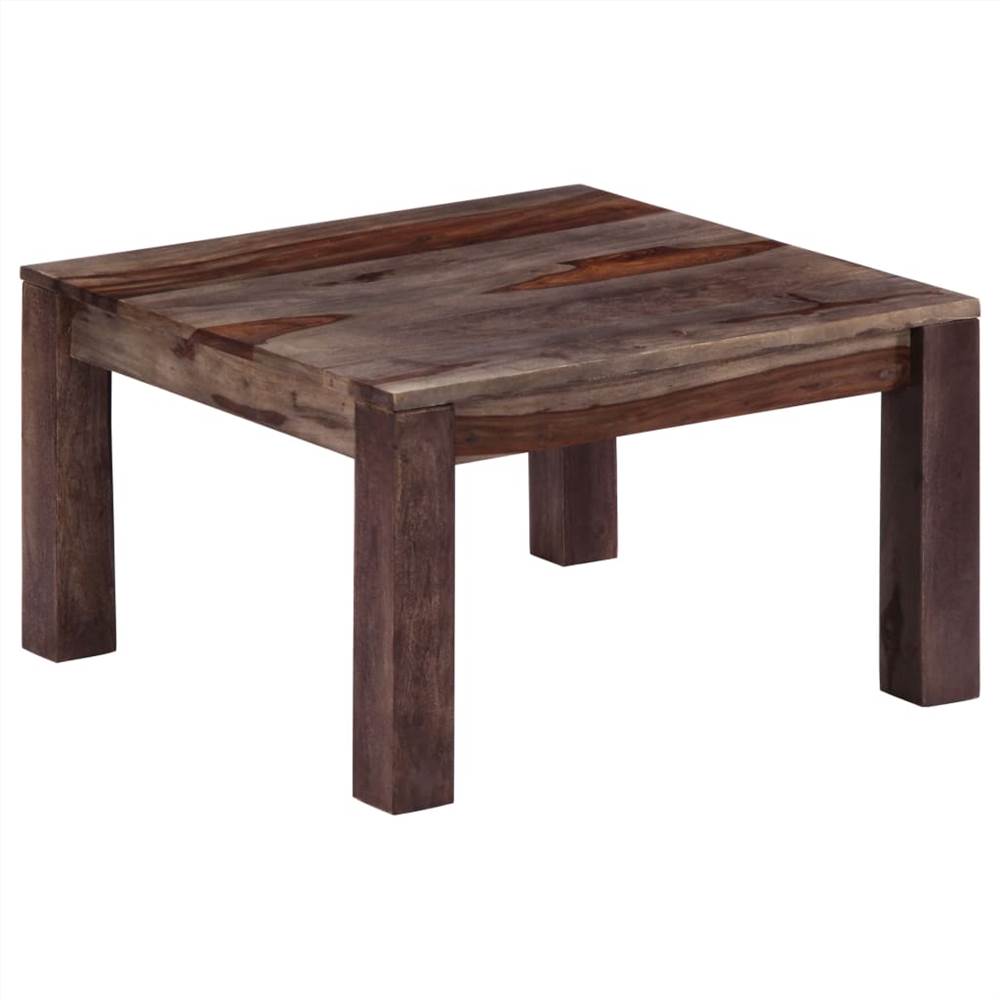 Coffee Table Grey 60x60x35 cm Solid Sheesham Wood