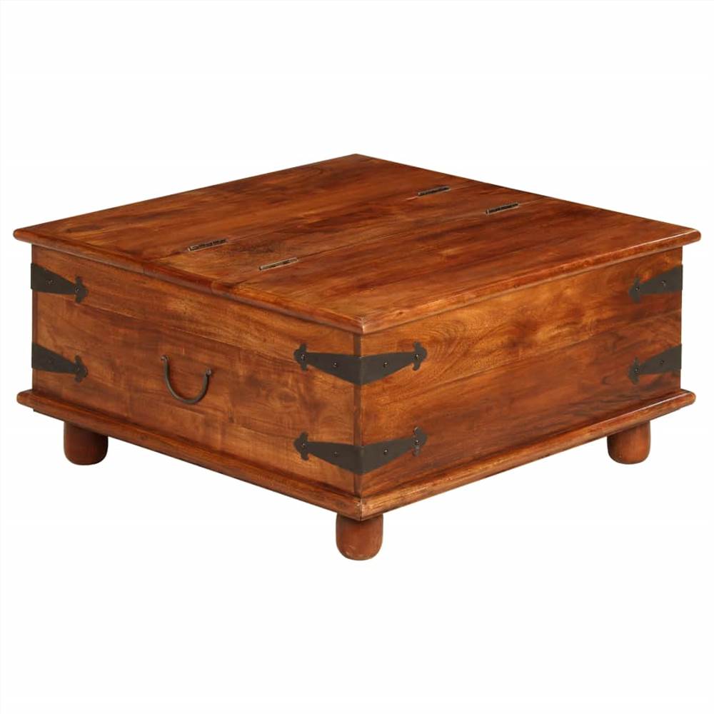 

Coffee Table Solid Acacia Wood Sheesham Finish 80x80x40 cm