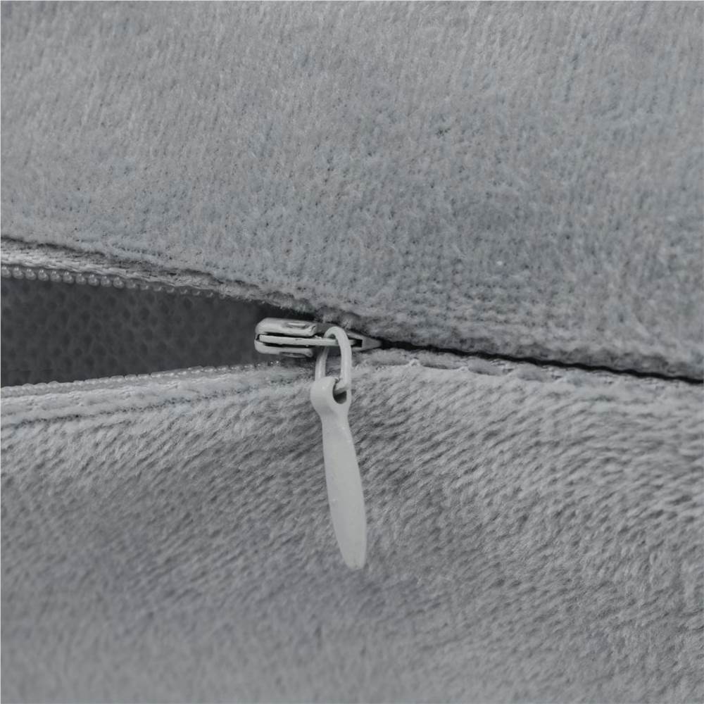 Cushion Covers 4 pcs Velour 40x40 cm Grey