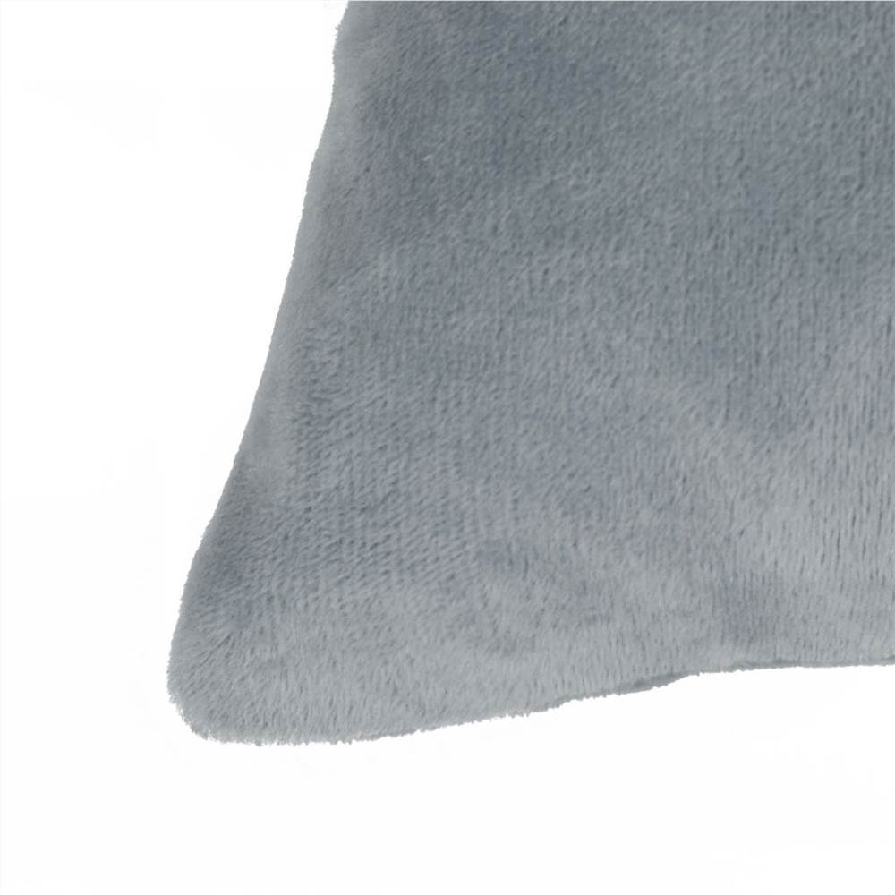 Cushion Covers 4 pcs Velour 40x40 cm Grey