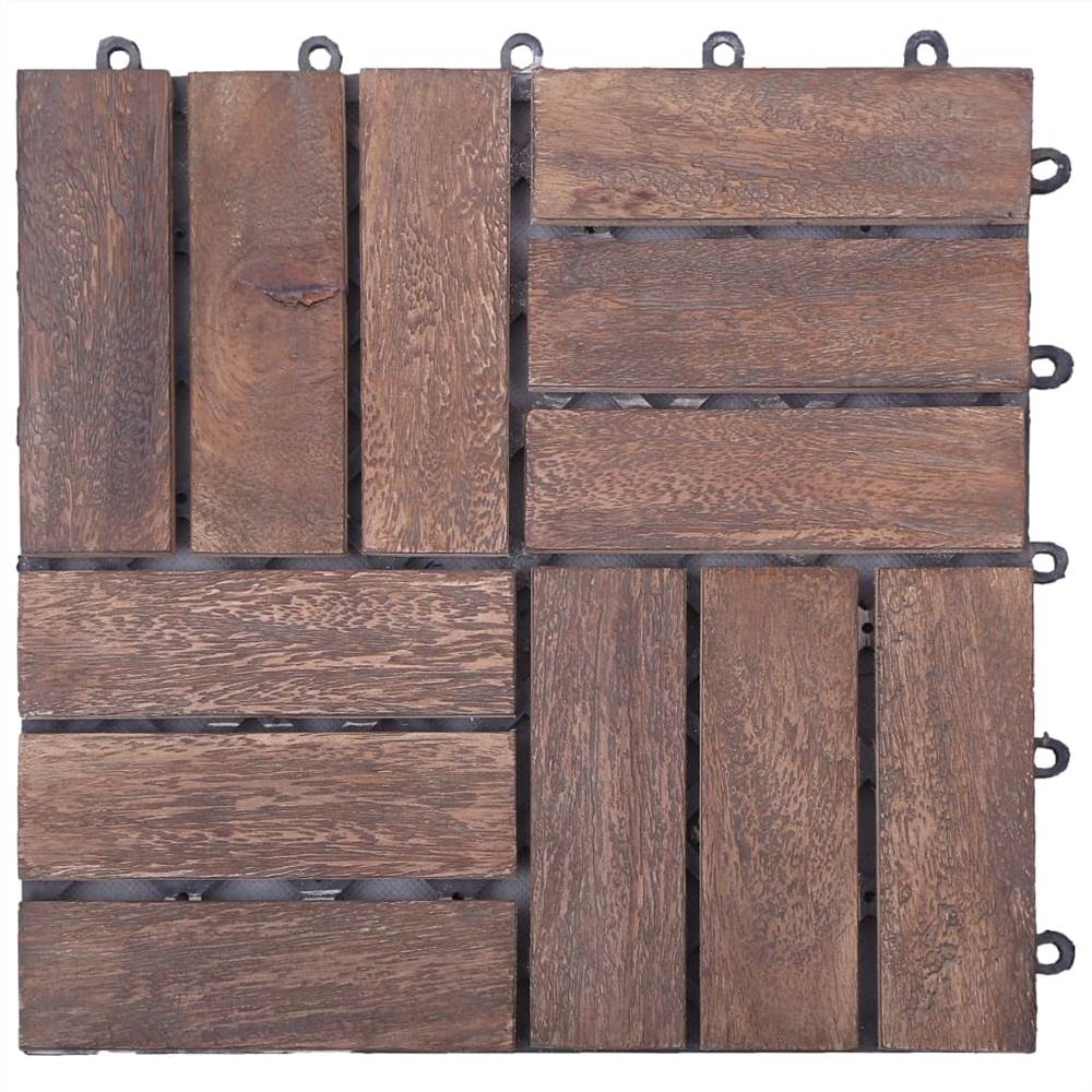 Decking Tiles 33 pcs 30x30 cm Solid Reclaimed Wood