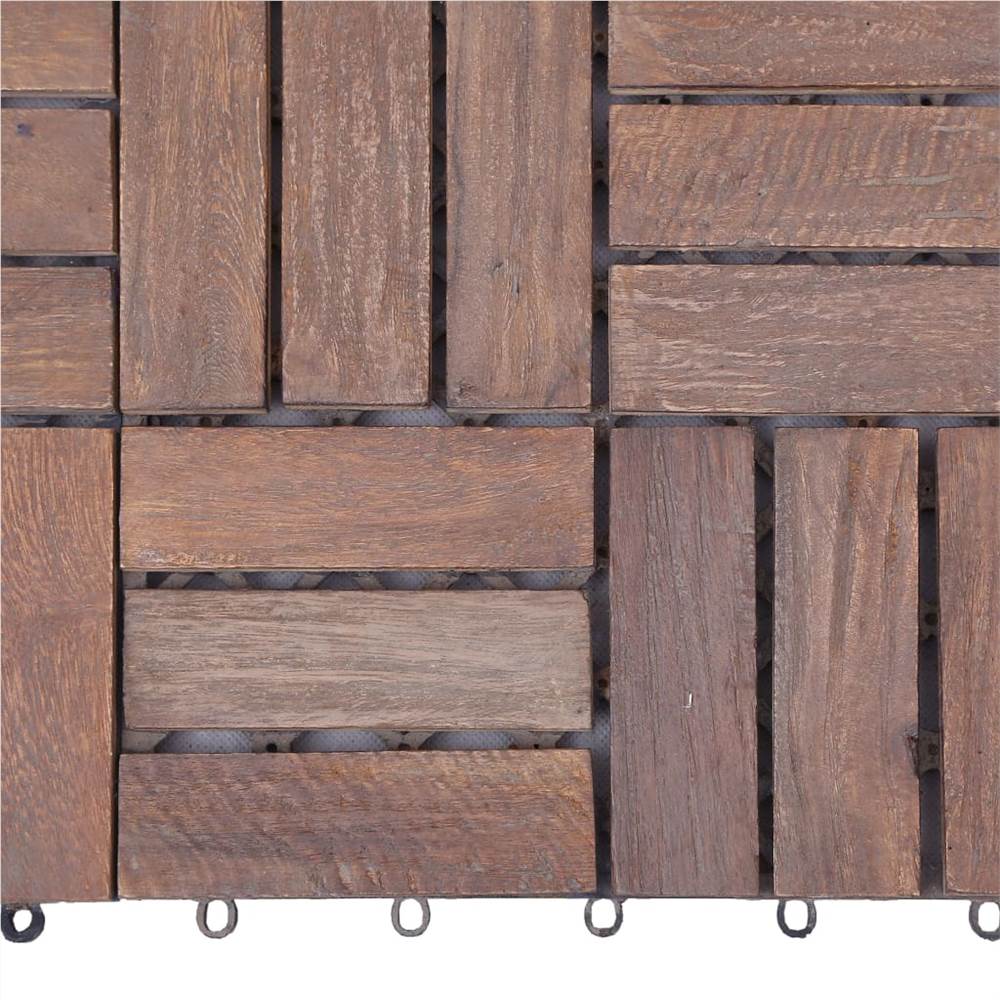Decking Tiles 33 pcs 30x30 cm Solid Reclaimed Wood