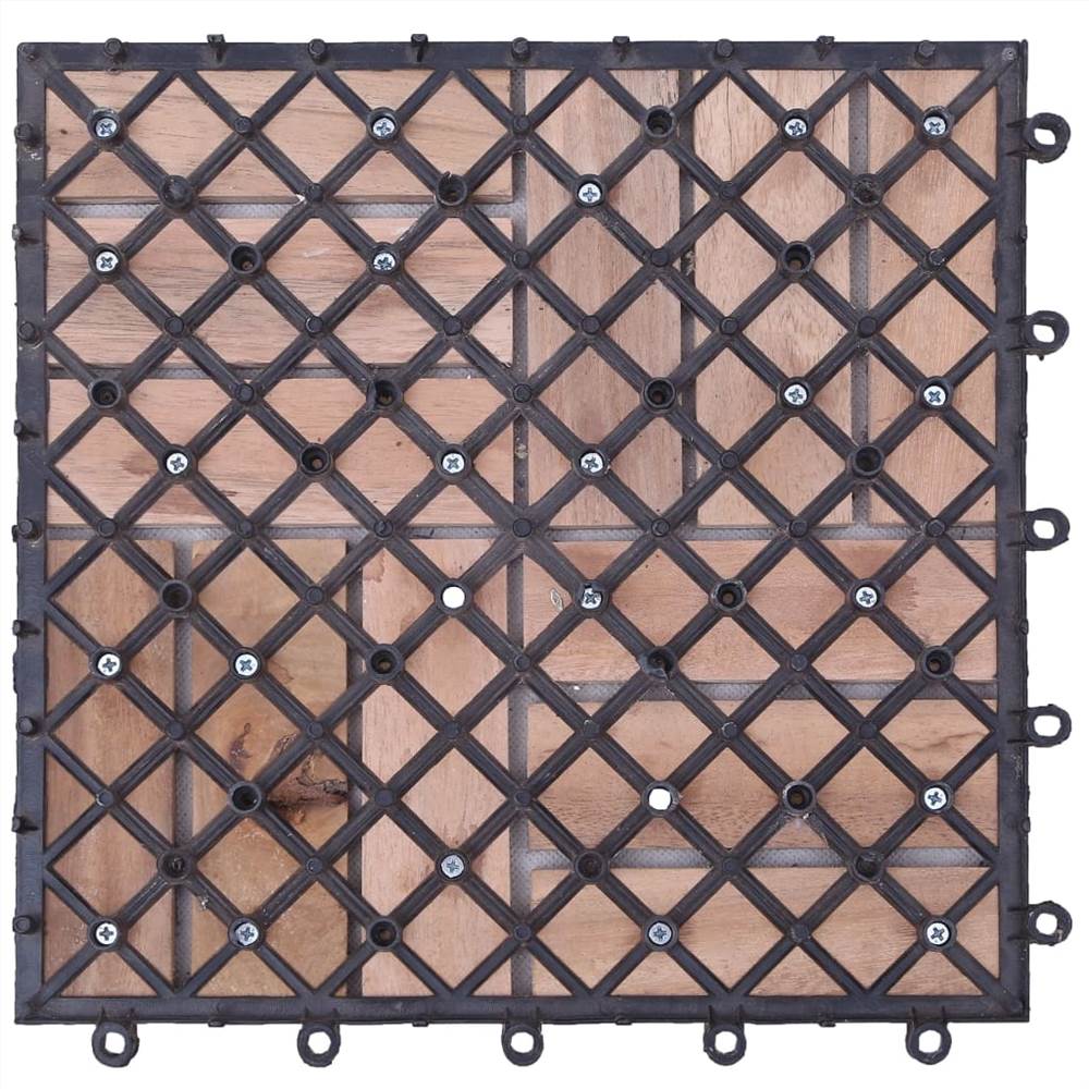Decking Tiles 33 pcs 30x30 cm Solid Reclaimed Wood