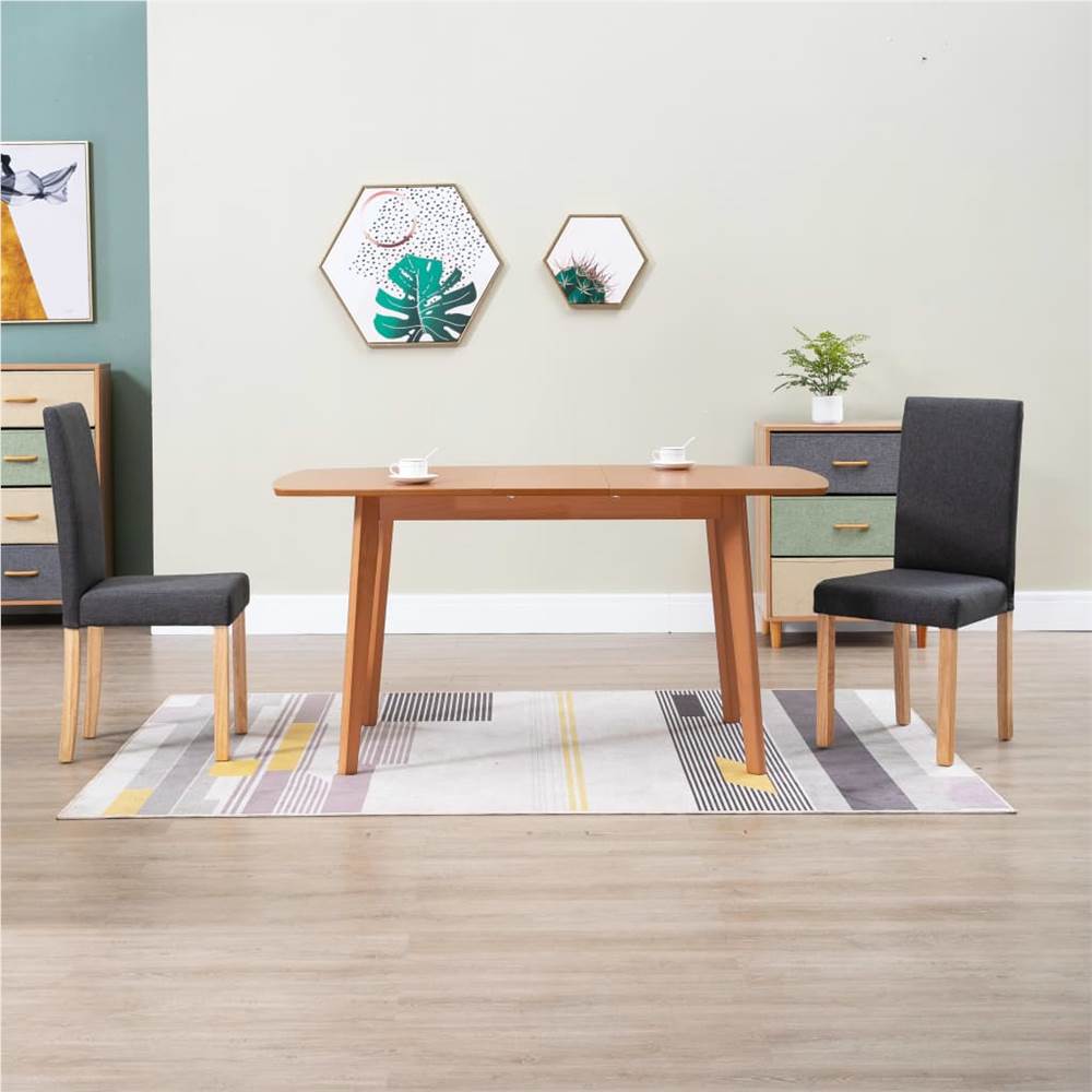 

Dining Chairs 2 pcs Dark Grey Fabric