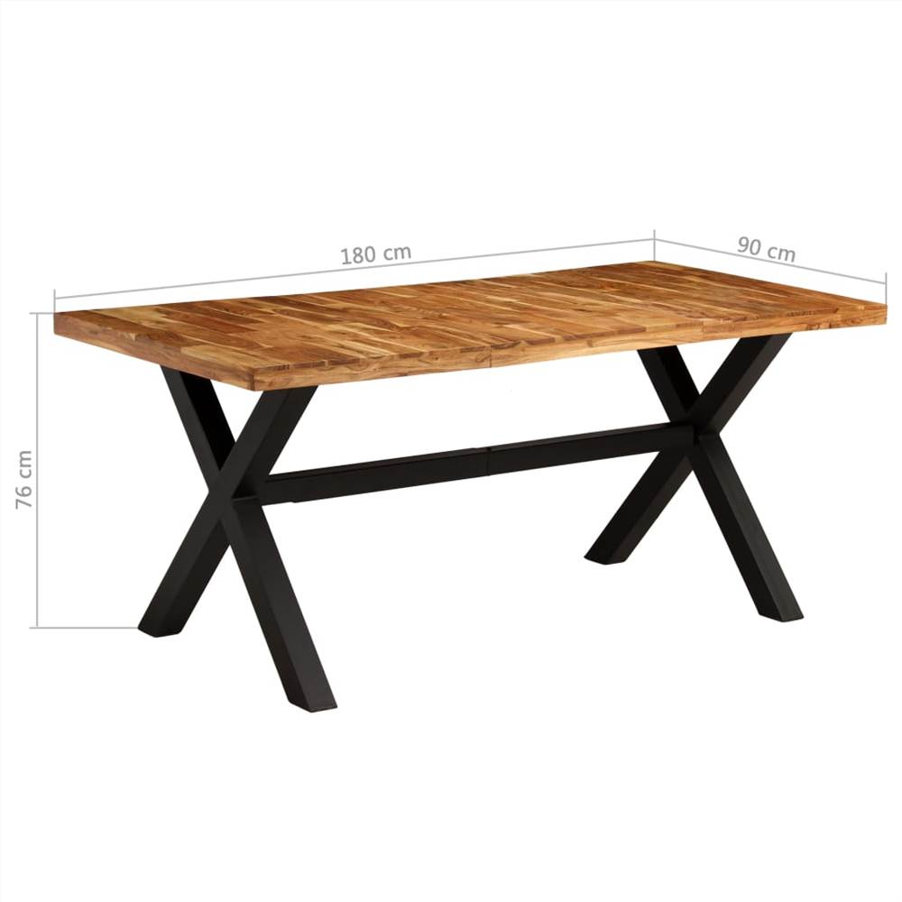 Dining Table Solid Acacia and Mango Wood 180x90x76 cm