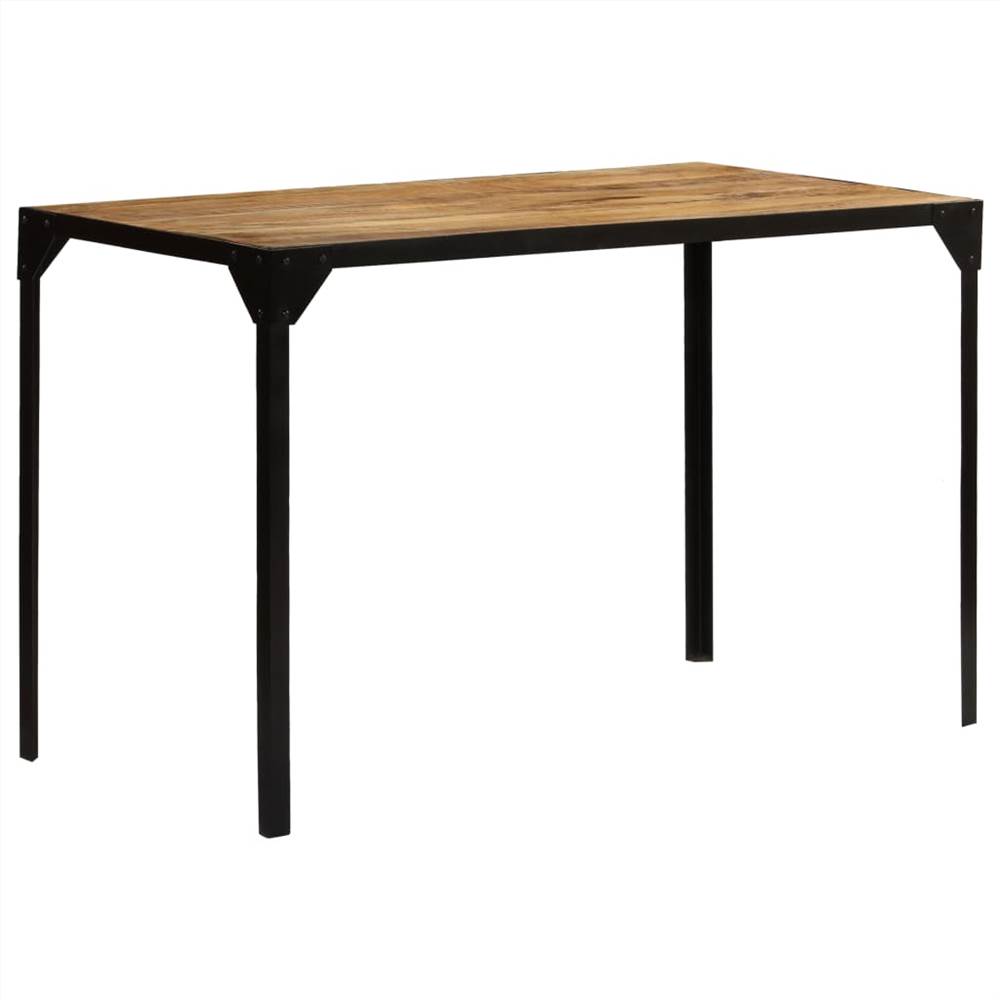 

Dining Table Solid Rough Mange Wood and Steel 120 cm