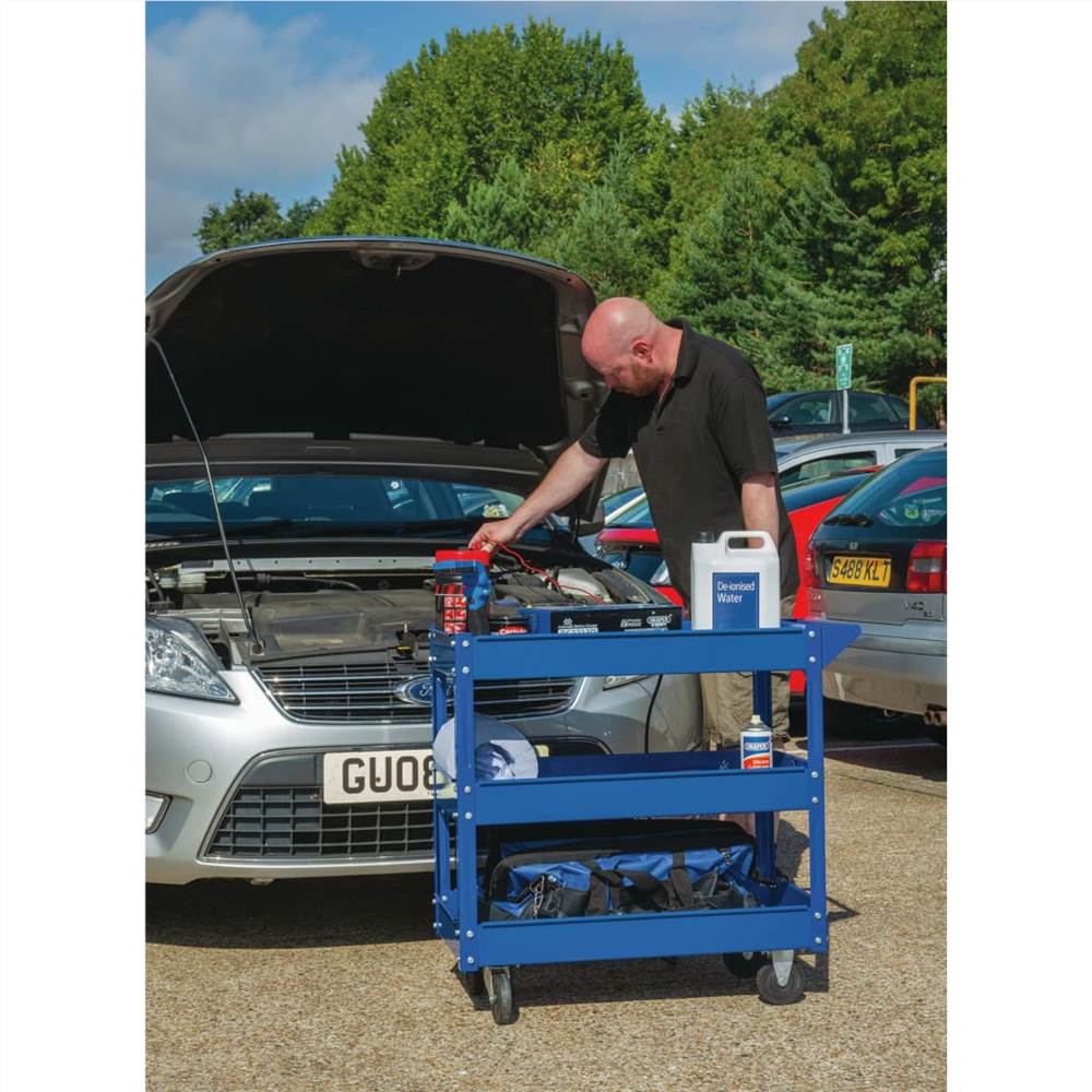 Draper Tools Tool Trolley 3 Tier Blue