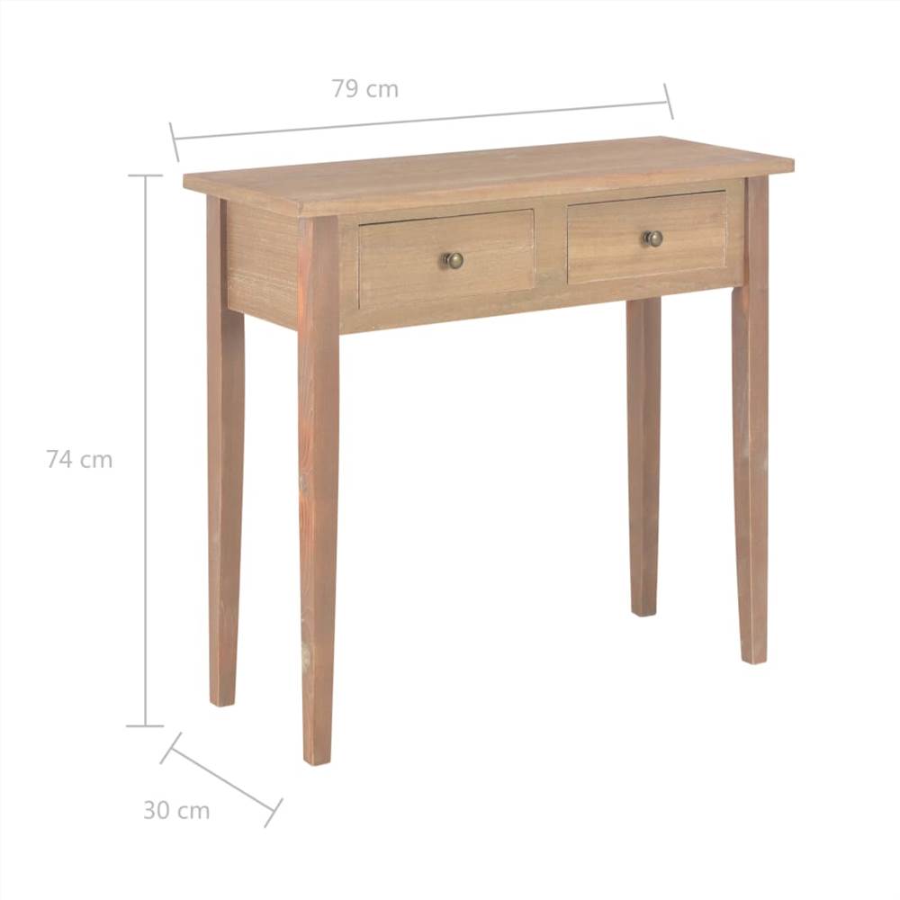 Dressing Console Table Brown 79x30x74 cm Wood