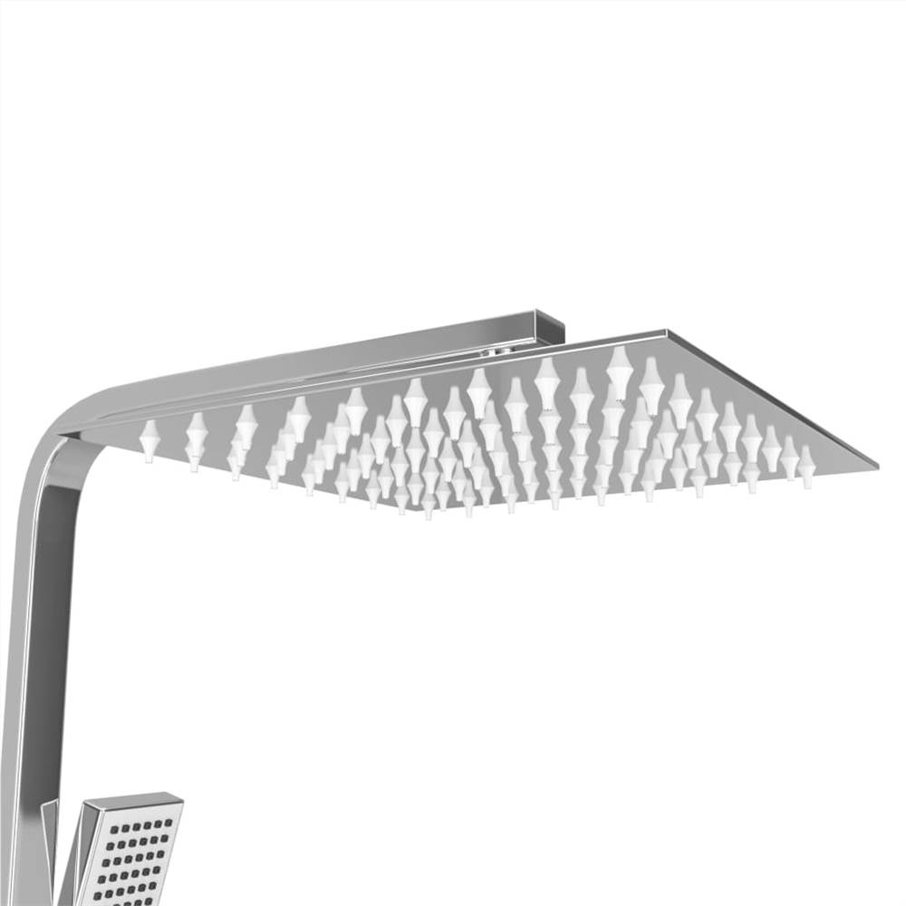 Dual Head Shower Set with Thermostat Stainless Steel