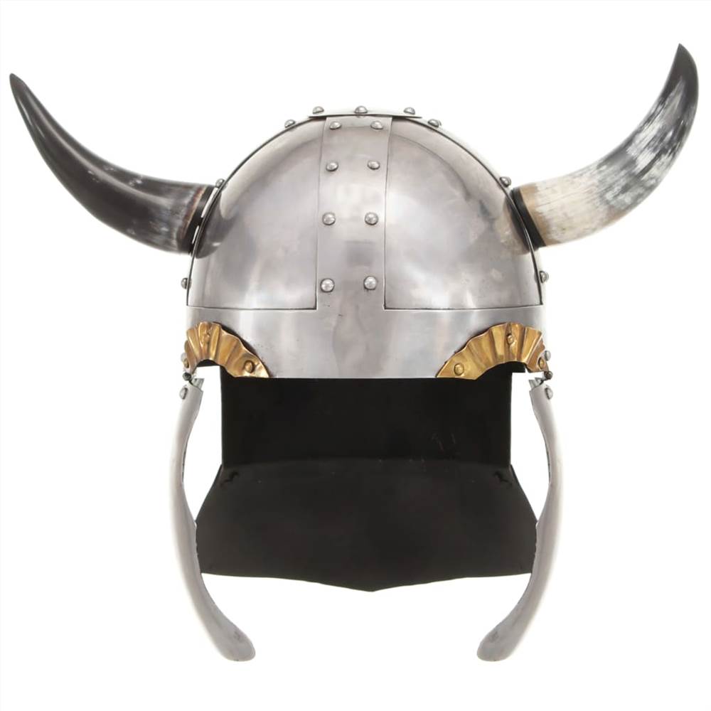 Fantasy Viking Helmet LARP Silver Steel