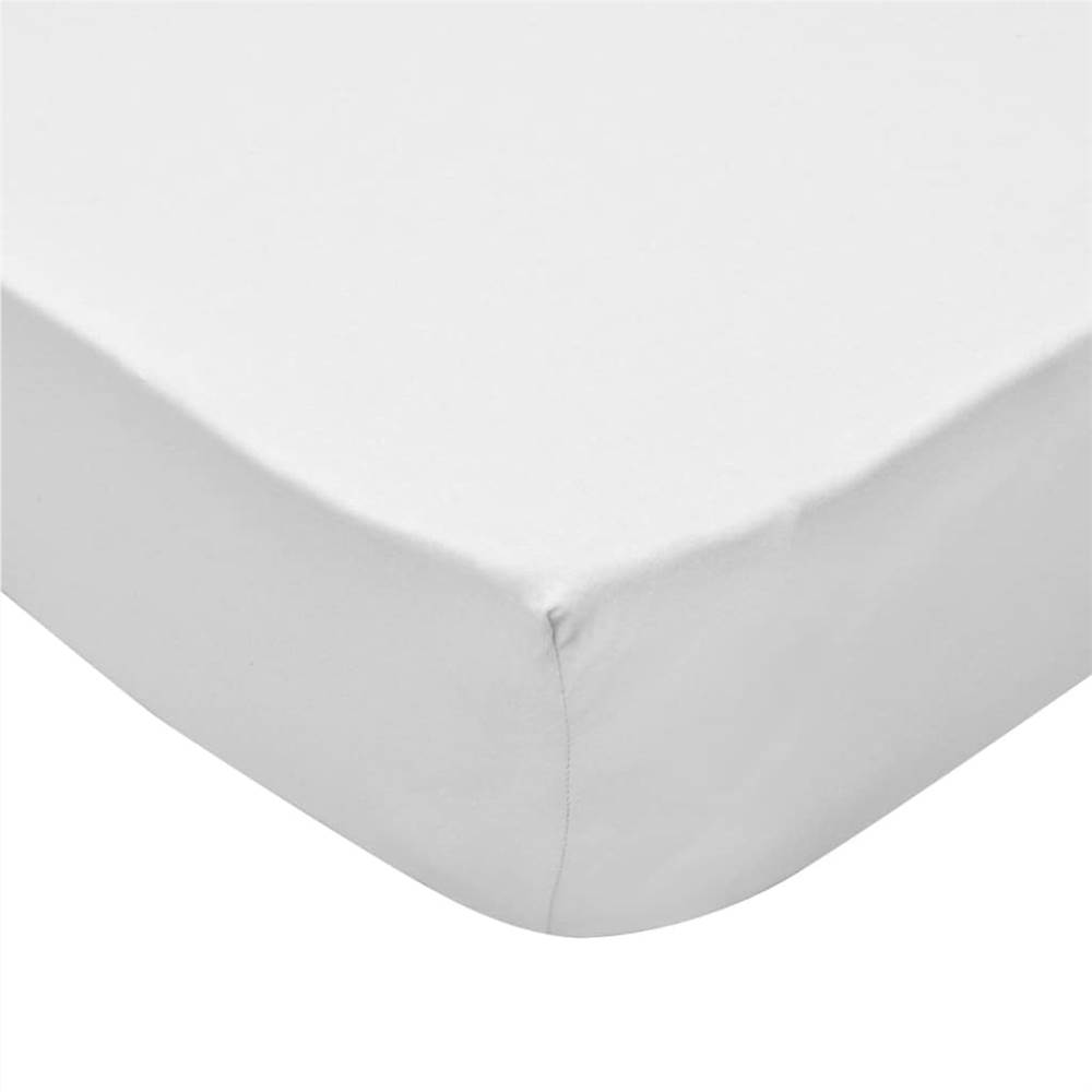 Fitted Sheets for Cots 4 pcs Cotton Jersey 60x120 cm White