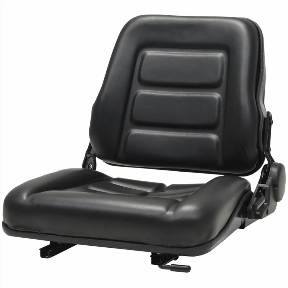 Universal Waterproof Black PVC Seat with arm Rest backrest Tractor Digger Dumper 