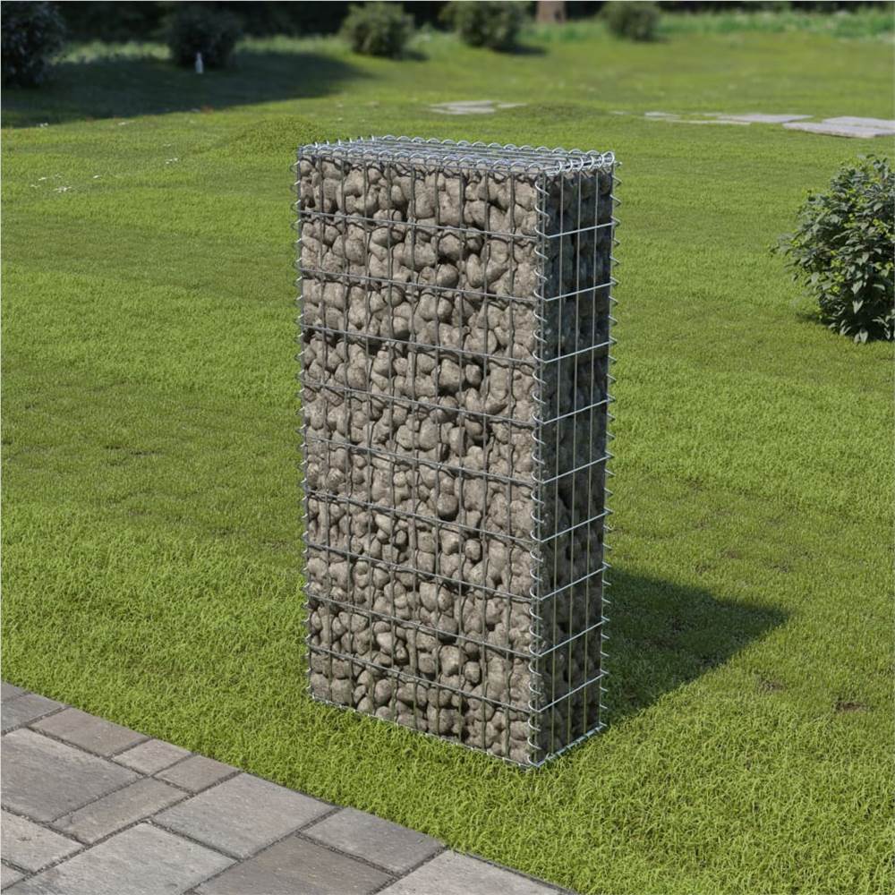 

Gabion Wall with Covers Galvanised Steel 50x20x100 cm