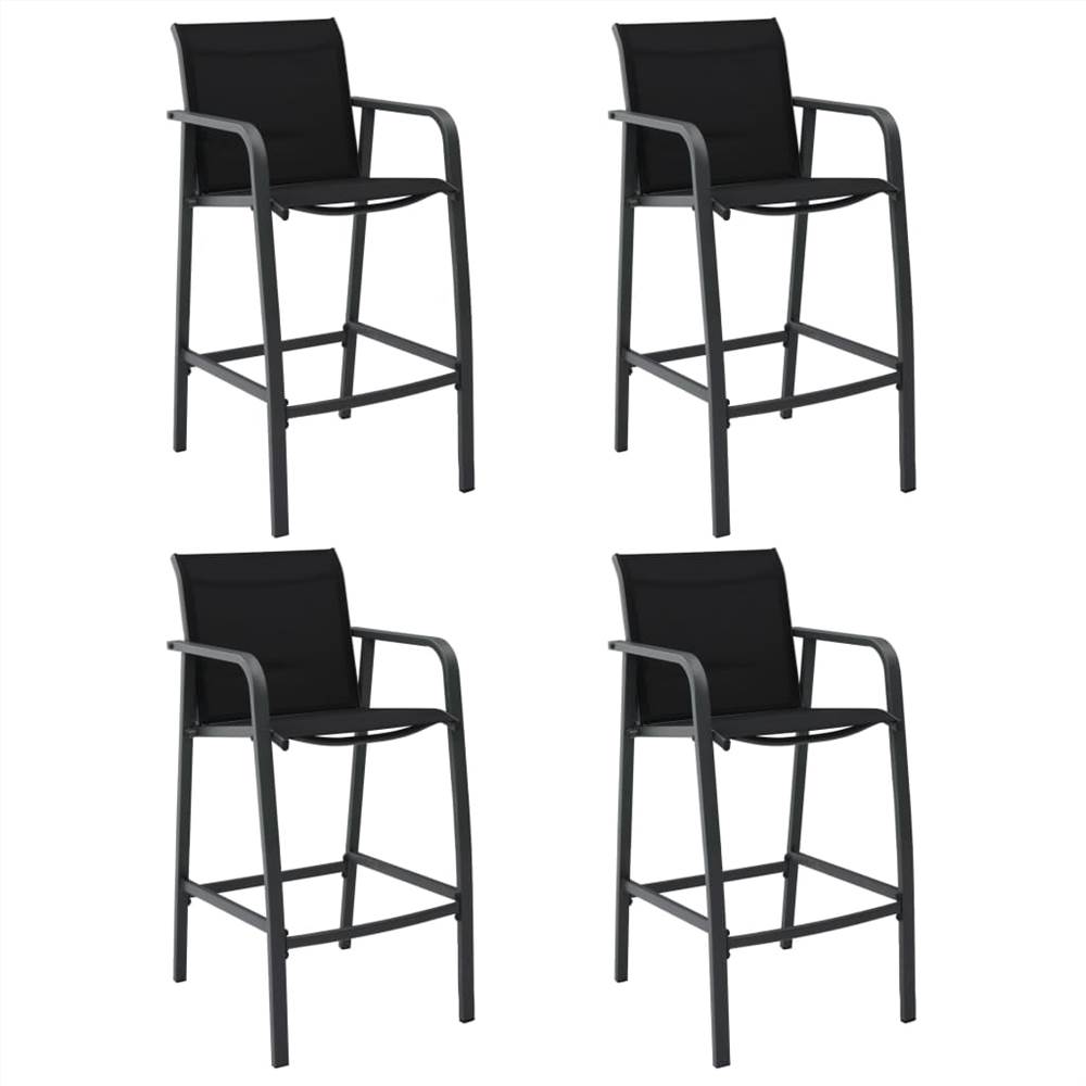

Garden Bar Chairs 4 pcs Grey Textilene