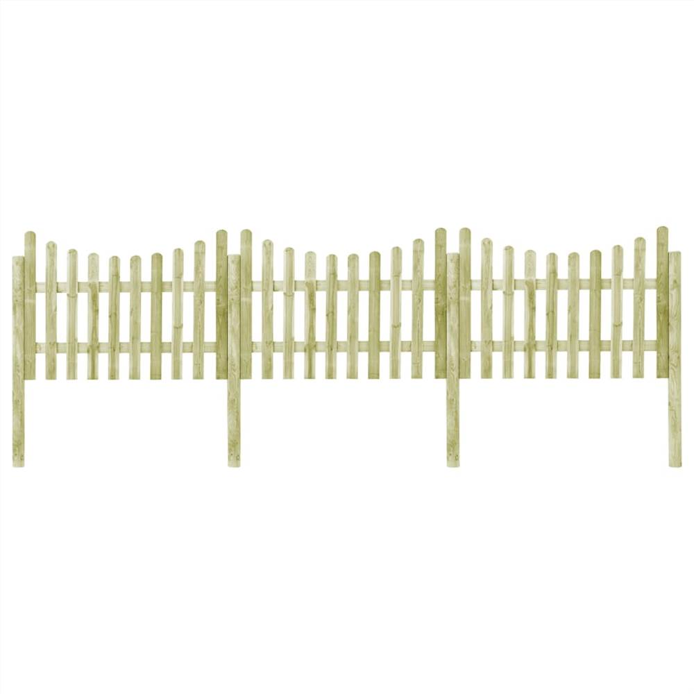 

Garden Fence with 4 Posts Impregnated Pinewood 510x120 cm