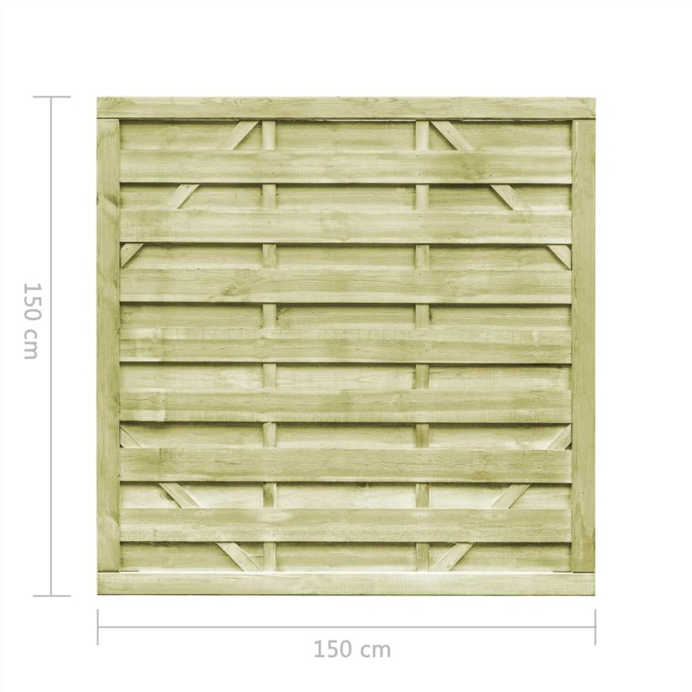 Garden Gates 2 pcs Impregnated Pinewood 150x150 cm Green
